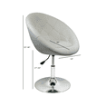 thumbnail image 5 of Nicer Furniture White Rounded Faux Leather bar Stool, 5 of 5