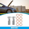 thumbnail image 2 of Unique Bargains 2pcs M12x1.5 Thread Turbo Brake Line Banjo Bolt with Copper Washers Single Banjo Bolt 31mm Length, 2 of 6