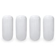 thumbnail image 1 of NEH Center Hole Ribbed Boat Pontoon Fender 8" x 20" 4pcs Inflatable Vinyl Mooring Bumpers Guard Dock Docking - White, 1 of 3