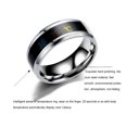 thumbnail image 1 of Couple Rings Delicate Ring Smart Sensor Body Temperature Small Steel Delicate Couple Rings Lightness Finger Jewelry Wedding Women Engagement Rose golden 8#, 1 of 7