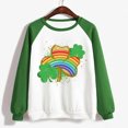 thumbnail image 4 of T-shirt de la Saint-Patrick pour Femmes, Imprimé Saint-Patrick, Col Rond, Manches Longues, Haut Ample, 4 of 4