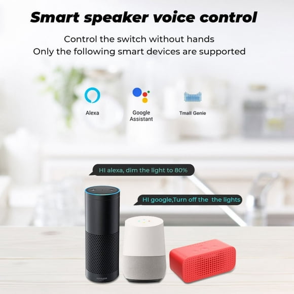 Tuya Wi-Fi Mini Bricolage Interrupteur de Gradation Intelligent Contrôle via Application Smart Life Télécommande Fonctionne avec Alexa Google home