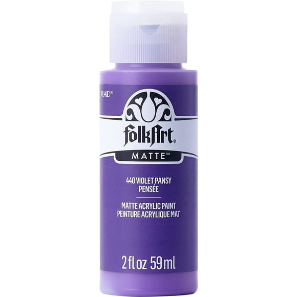 Folkart Matte Acrylic Craft Paint, 2 fl. oz., Violet Pansy