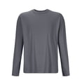 thumbnail image 3 of HAiming Chandails à Manches Longues pour Hommes, Décontractés, Couleur Unie, Col Rond, Chandail à Enfiler, Hauts de Base, Grande Taille, Pyjamas Doux, Vêtements de Détente, 3 of 5