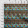 thumbnail image 2 of oneOone Georgette Viscose Brown Fabric African Aztech Sewing Material Print Fabric By The Yard 42 Inch Wide, 2 of 4