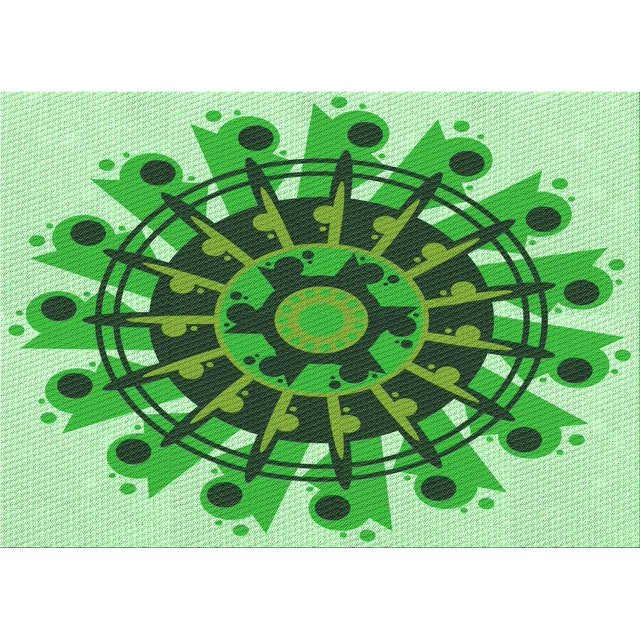 Ahgly Company Tapis Rectangulaire Lavable en Machine Intérieur Transitionnel Vert Forêt, 3 Pieds x 5 Pieds