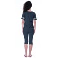 thumbnail image 2 of Moomaya Ensemble de Nuit Uni pour Femmes avec Capri en Coton Tenue de Nuit 2 Pcs Chemises de Nuit-R9X, 2 of 6