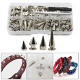 thumbnail image 3 of 80 Pieces Zinc Alloy Cone Studs Kit Spikes Punk Rivets Stud Screw for Bag Craft Jacket, 3 of 9