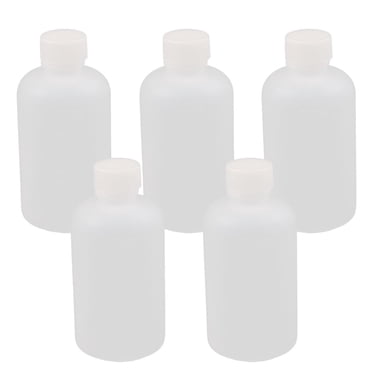 Unique Bargains 5Pcs 100ml Plastic Small Mouth Chemical Laboratory Reagent Bottle Sample Bottle