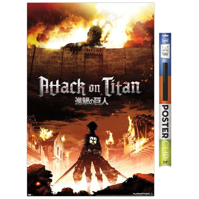 Attack on Titan - Fire Wall Poster, 22.375" x 34"