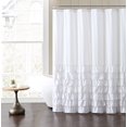 thumbnail image 2 of VCNY Home Melanie Ruffle Shower Curtain, 72x72, White, 2 of 3