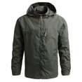 thumbnail image 1 of DPTALR Veste Fine pour Hommes Coupe-Vent de Sport Décontracté à Capuche, 1 of 7