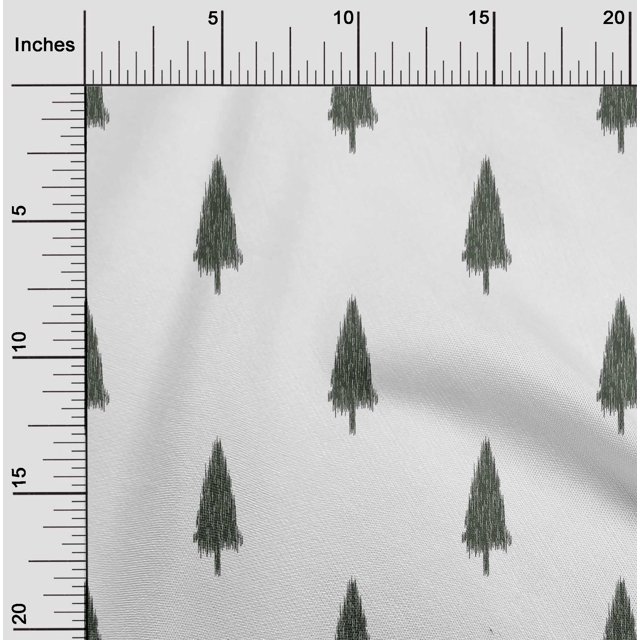 oneOone Viscose Chiffon Fabric Tree Ikat Printed Fabric 1 Yard 42 Inch Wide