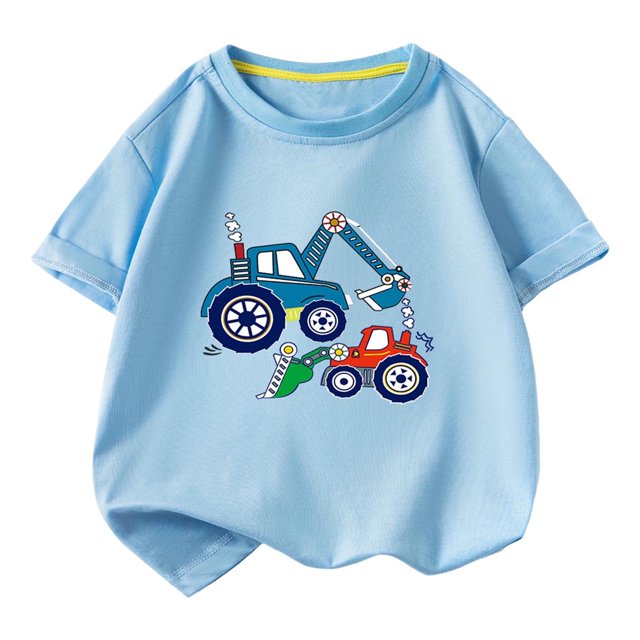 RXIRUCGD 2025 Vêtements d'Été pour Enfants T-shirt Décontracté Ample à Manches Courtes Col Rond pour Adultes