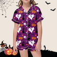 thumbnail image 2 of WEAIXIMIUNG Children's Leisure Printed Button Collar Short Sleeved Top Shorts Pajama Set 2-3 Years, 2 of 4
