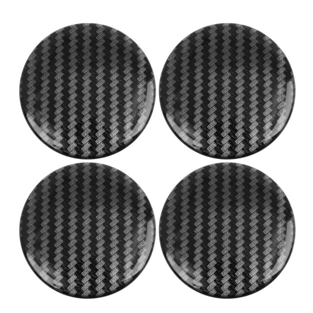 Unique Bargains Carbon Fiber Style Car Emblem Wheel Rim Center Hub Cap Sticker Clear Resin 4pcs