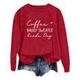 thumbnail image 1 of WEAIXIMIUNG Custom Sweatshirt Ladies Fashion Leisure Pure Color Loose Long Sleeved Printed Letters Round Collar, 1 of 4