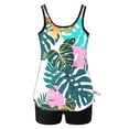 thumbnail image 4 of UPPADA Two Piece Tankini Swimsuits for Women High Waisted 2 Piece Bathing Suits Floral Print Tankini Set Tummy Control Modest Swimwear for Holiday Purple Tankini Multicolor,Xl, 4 of 6