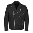 thumbnail image 1 of Pisexur Faux Leather Jacket Men Men's Motorcycle Leather Jacket Top With Zipper Plus Size Leather Jacket Motorcycle Jacket, 1 of 5
