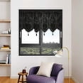 thumbnail image 1 of Dvkptbk Short White/Balck Sheer Curtains 45 Inch Length 2 Panels, Balance Light & Privacy Clip Texture Small Window Curtain for Bedroom, Dual Rod Pockets Basement/Living Room/Kitchen Drapes,, 1 of 7