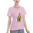 thumbnail image 2 of T-Shirt Basique à Manches Courtes pour Femme une Pièce Singe Jaune, 2 of 6
