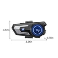 thumbnail image 3 of Casque Bluetooth pour Moto, Haut-Parleur Casque Intercom Écouteur Bluetooth 5.0 Réduction de Bruit Intelligente Longue Portée Casque de Moto Écouteurs Bluetooth, 3 of 8