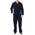 thumbnail image 1 of TOPTIE Men's Twill Action Back Coveralls Zipper Coverall Regular-Navy-S Regular, 1 of 8