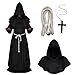 thumbnail image 3 of Medieval Monk Robe Priest Robe Halloween Cosplay Costume Cloak, 3 of 4
