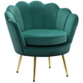 thumbnail image 1 of HOMCOM Modern Accent Chair Velvet Fabric Leisure Club Chair with Gold Legs, 1 of 10