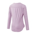 thumbnail image 3 of Mceream 2025 Chandails de Soleil à Manches Longues pour Femmes Protection Uv Hauts d'Entraînement Légers Golf Gym Randonnée Chandails Vêtements d'Extérieur Athlétique Col Rond Yoga Hauts Décontractés T-Shirt Uni Vêtements Grande Taille Violet P, 3 of 8