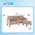 thumbnail image 3 of Canapé Sectionnel Canapé Set L Canapé en Forme de Petit Canapé Canapé Convertible Moderne pour Petit Salon, Appartement et Petit Espace (Sofa Sectionnel, Gris), 3 of 7