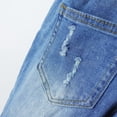 thumbnail image 5 of KIDSCOOL SPACE Big Girls Ripped Denim Overalls, Adjustable Elastic Waistand Inside Stretch Jeans Jumpsuit,Light Blue,13-14 Years, 5 of 5