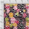 thumbnail image 1 of oneOone Polyester Lycra Black Fabric Skull Craft Projects Decor Fabric Printed By The Yard 56 Inch Wide, 1 of 4