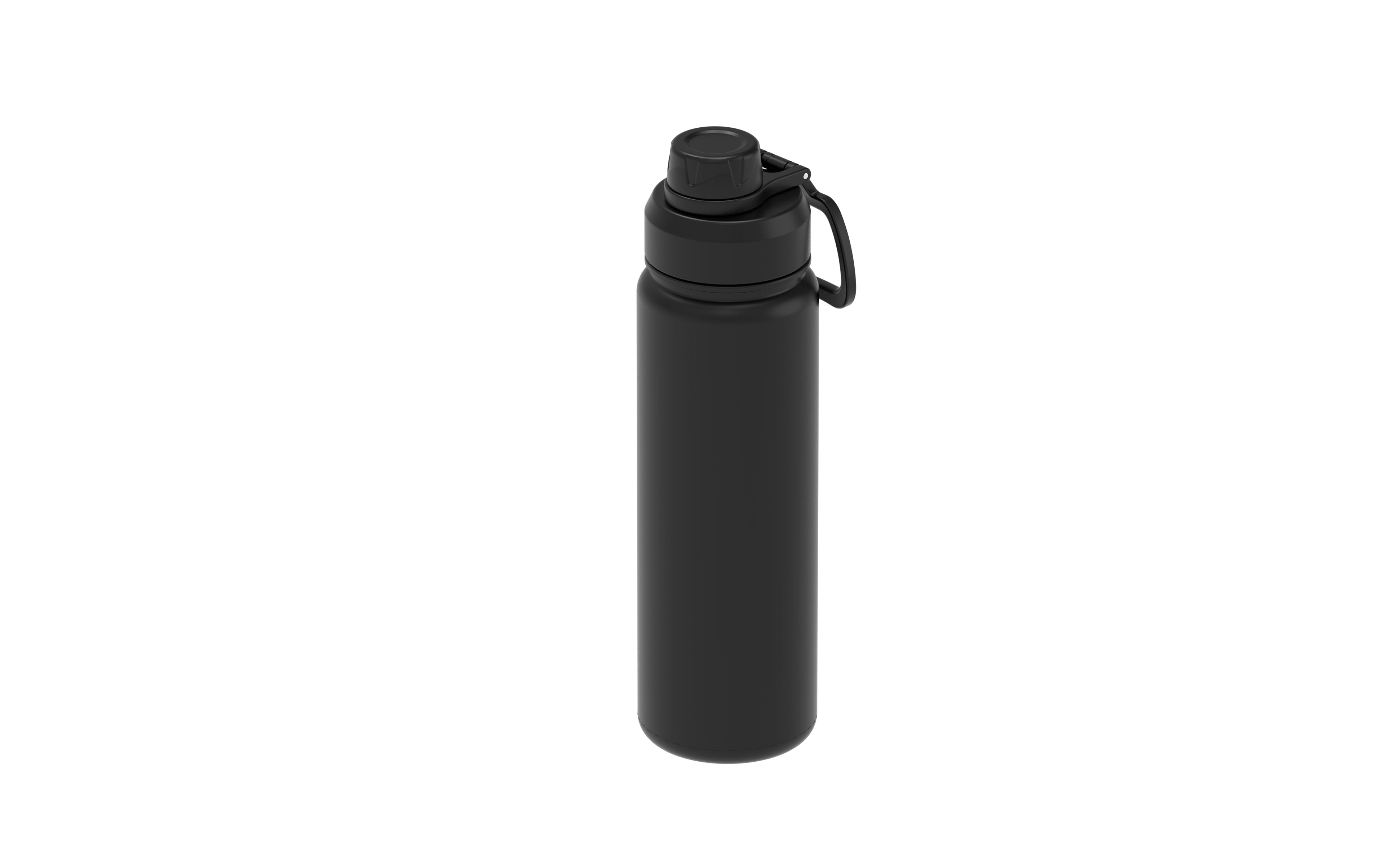 Gobelet isotherme Mainstays 24 oz (700 ml) noir, bouteille d'eau isotherme en acier inoxydable à double paroi, étanche, pour les voyages et l'usage quotidien
