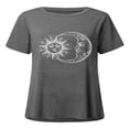 thumbnail image 2 of T-shirt à Manches Courtes pour Femmes, Grande Taille, Décontracté, Col en V, Tunique Ample, 2 of 2