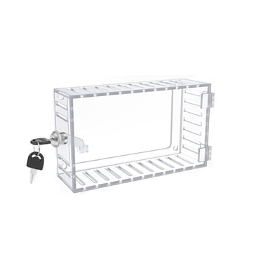 Boîte de Verrouillage de Thermostat avec Clé, Boîte Universelle de Verrouillage de Thermostat avec Clé, Grand Couvercle Transparent pour Thermostat Mural, Protège-Thermostat Compatible avec Thermostats 7 H X 4,5 W Pouces Ou Plus Petit