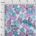 thumbnail image 2 of oneOone Cotton Poplin Light Blue Fabric Tropical Leaf Sewing Craft Projects Fabric Prints By Yard 42 Inch Wide, 2 of 4