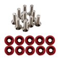 thumbnail image 1 of DYNWAVECA 20 Pieces M6 Car Modification Screws Gasket Set, Bolts Screws License Washer Bolt, Engine Concave Screws , Red, 1 of 6