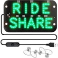 thumbnail image 2 of LED Light Sign For Car 7.5 X 4.5 Inch Windshield LED Car Sign With Suction Cups Text Led Light For Ride Driver, 2 of 2