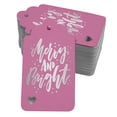 thumbnail image 1 of Inkdotpot Pack Of 50 Real Silver Foil Paper Tags Merry And Bright Christmas Favor Hang Tags, 1 of 6
