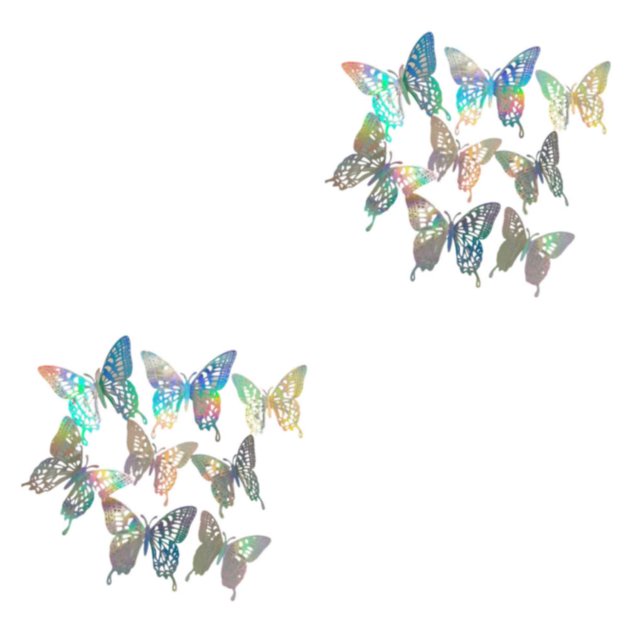 relayinert Decorative Butterflies Wall Stickers - Beautiful Addition To Home Multiple LK12 Colorful 2Set