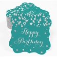 thumbnail image 2 of Inkdotpot Pack Of 50 Happy Birthday Paper Tags DIY Craft Bracket Shape Real Silver Foil Hang Tags, 2 of 6