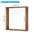 thumbnail image 2 of Unique Bargains 8x8 Wood Picture Frames, Double Sided Acrylic Plant Specimens Frame Brown, 2 of 5