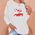 thumbnail image 2 of CEHVOM Imprimé de la Saint-Valentin pour Femmes, Col Rond Décontracté, Manches Longues, Chandail Molletonné à Enfiler, Hauts, Chemise, Blouse, 2 of 5