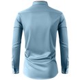 thumbnail image 3 of RXIRUCGD Chemise Décontractée pour Homme à Manches Longues avec Boutons, Poche et Col Rabattable, Bleu Ciel, Taille : M, 3 of 3