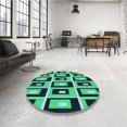 thumbnail image 4 of Ahgly Company Machine Washable Indoor Rectangle Transitional Deep Teal Green Area Rugs, 7' x 9', 4 of 7