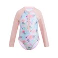 thumbnail image 1 of YONGHS Kids Girls Long Sleeve One Piece Swimsuits Zipper Rash Guard Swimwear UV Protection Bathing Suit Multi Horse 10, 1 of 7