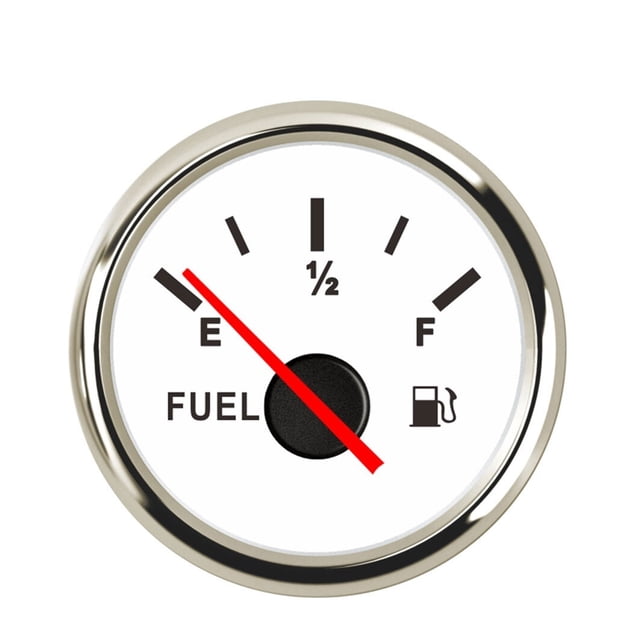 Boat Marine Fuel Level Gauge 52mm Pointer Fuel Level Gauge LED Light Display Fuel Gauge For Universal Boat Car Truck RV Camper ,High Sensitivity & Precision