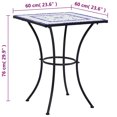 thumbnail image 4 of vidaXL Mosaic Bistro Table Blue and White 60 cm Ceramic, 4 of 5