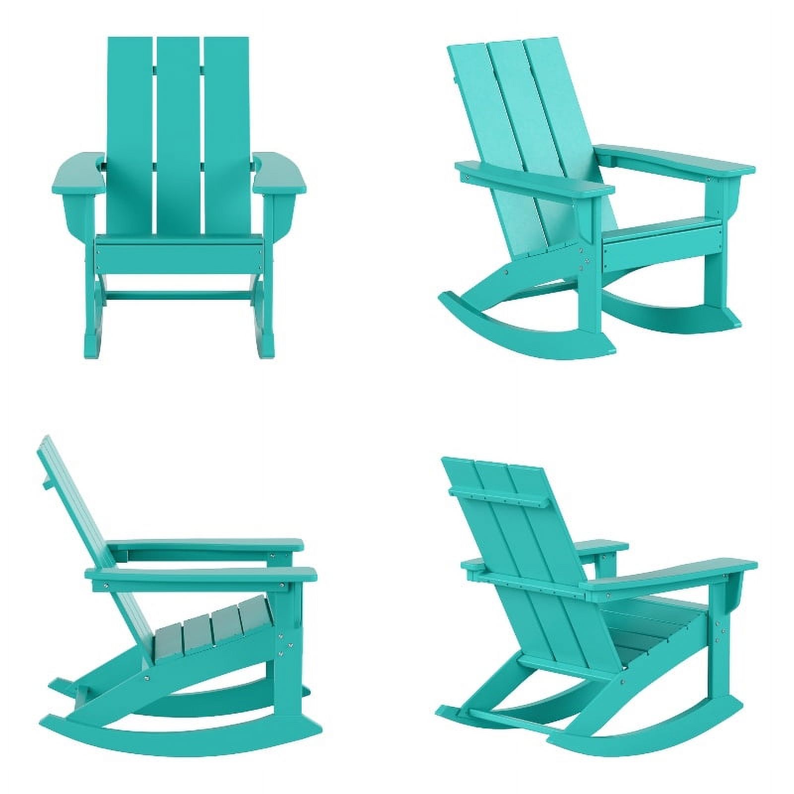 Palms Modern Adirondack Plastic Outdoor Rocking Chairs (Set of 4)